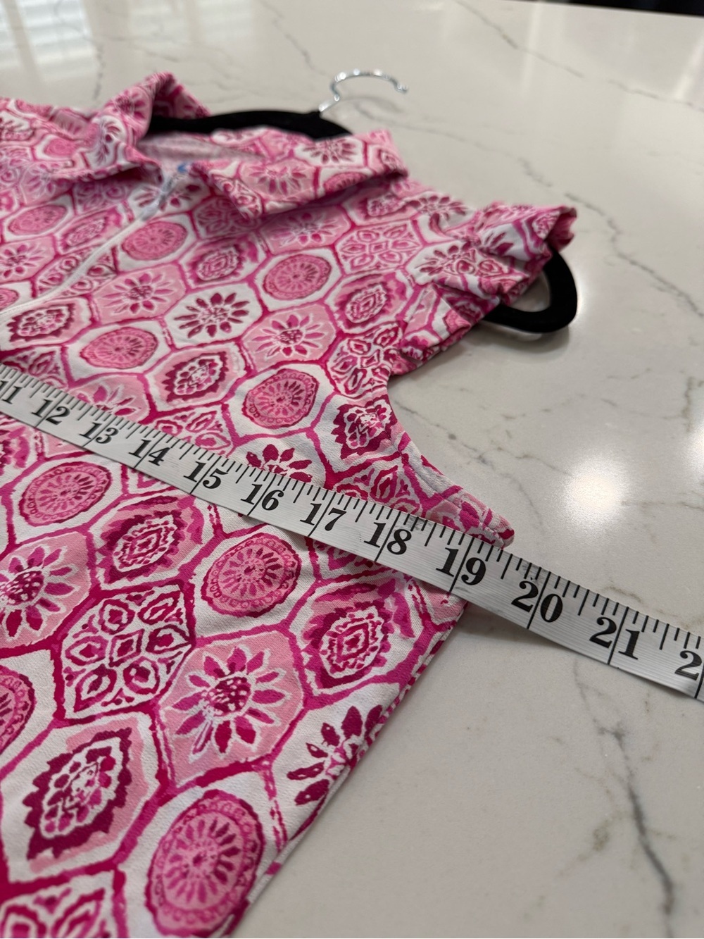 IBKUL Pink Geometric Print Sleeveless Nylon Dress 1/4 Zip L Sporty Golf Outdoors - Picture 6 of 7